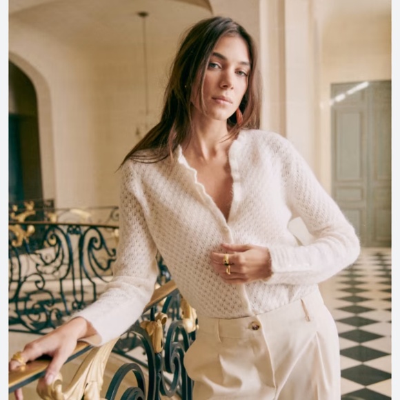 Sezane Sweaters - Sezane Saphia Cardigan Ecru - Size S